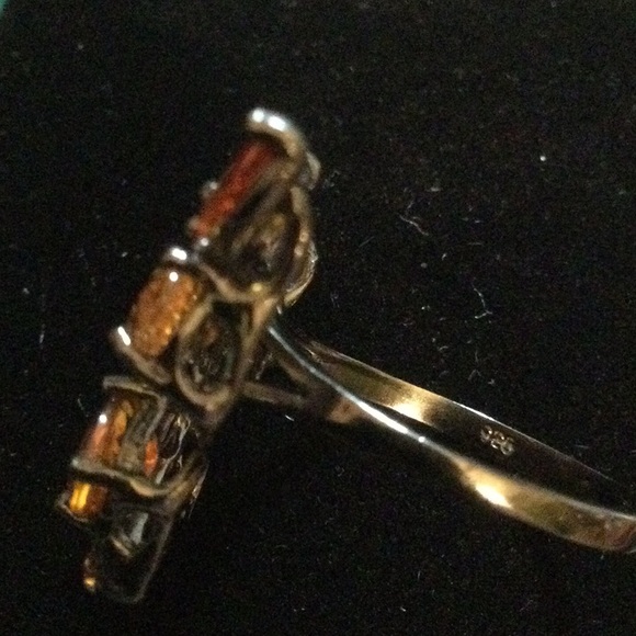 Exquisite Genuine Citrine Butterfly Ring - Picture 6 of 9